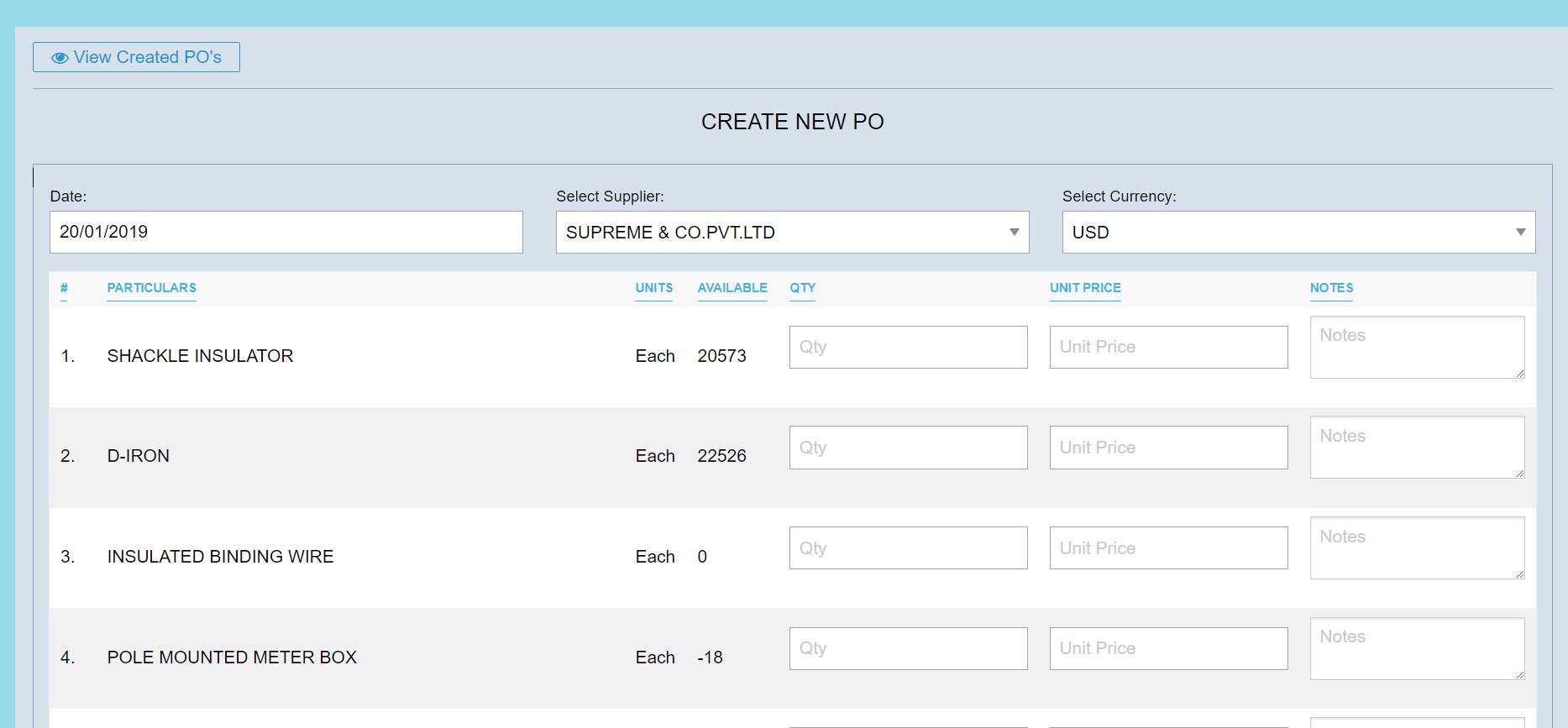 Purchase Order